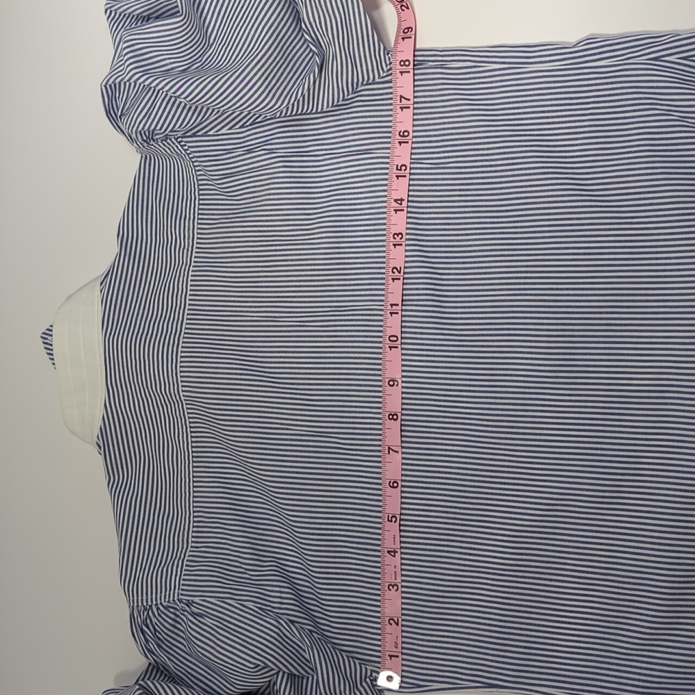 Fil a fil Paris Vintage French Striped Long Sleeve Button Front Shirt - Picture 7 of 9